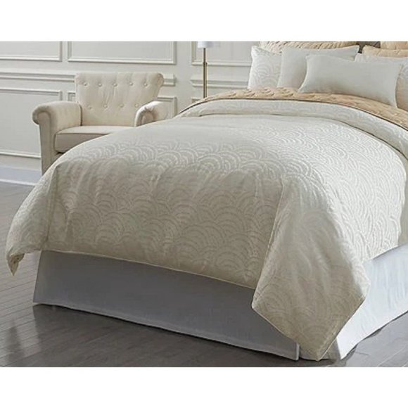 NWT $329 Luxury Hotel PALMER Queen Duvet Cover Mini Set Egyptian Cotton - Picture 3 of 9